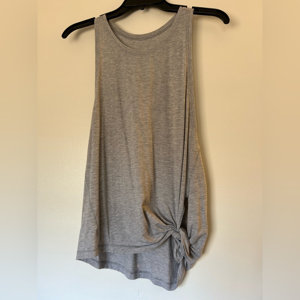 lululemon Gray Sleeveless Top with Side tie